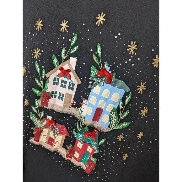 Karen Scott Holiday Village Scoop Neck Top - Picture 3 of 7